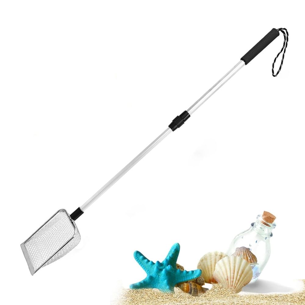 Shark Tooth Sifter, Beach Sand Sifter, Sand Scoop Shell Scooper for Beach Scoop Shovel Sifter Tool for Picking Up Shells, Shark Tooth Sifter Dipper, 35.43x3.93
