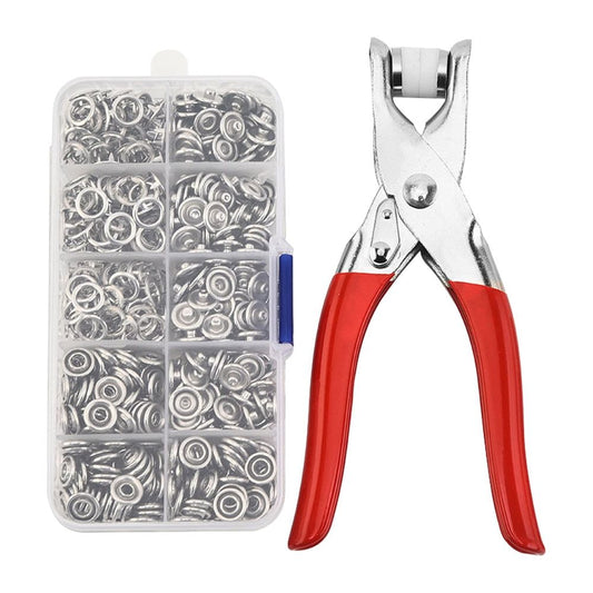 Metal Snaps Buttons with Fastener Pliers Press Tool Kit Perfect for DIY Crafts Clothes Hats and Sewing, Snap Button Fasteners Kit for Clothing Sewing, 50 Sets