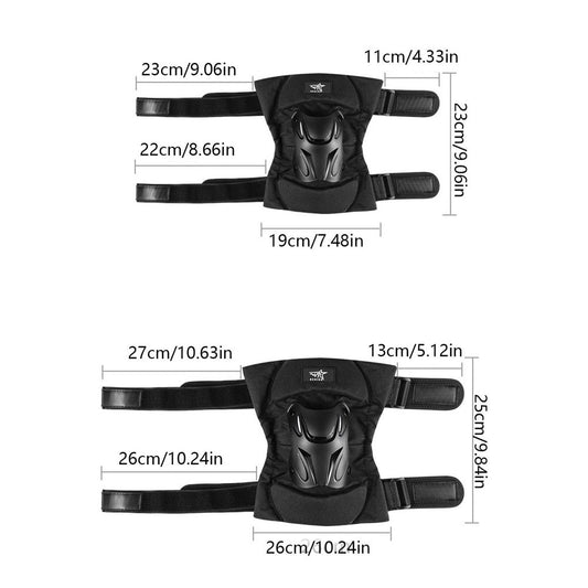 All-Around Knee and Elbow Protective Gear Set for Active Riders – Fall Cushioning, Abrasion-Resistant, Breathable Padding for Motorcycle, Skateboarding, Climbing