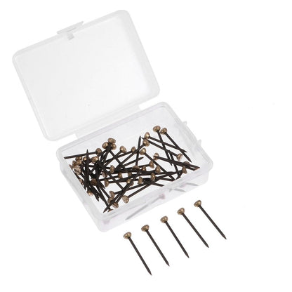 Black Alloy Nails 60 Pieces Compact Size for Photo Frames, Crafts, and Projects