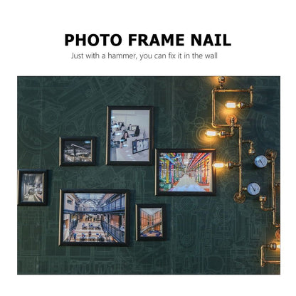 Black Alloy Nails 60 Pieces Compact Size for Photo Frames, Crafts, and Projects