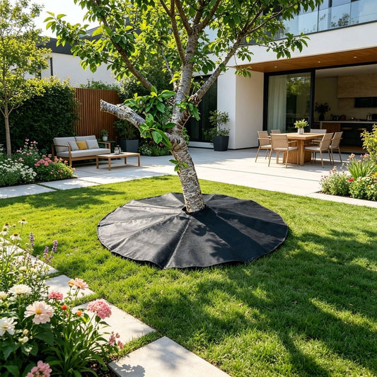 Tree Protector Mat Weeds Barrier Fabric Mulch Guard for Plants Base Efficient Suppression Durable Outdoor Use for Trees Shrubs and Large Plants