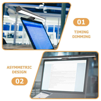 Monitor Lamp Bar, Black, Eye Fatigue Reducing, Intelligent Timing, Durable ABS Acrylic Metal, Home