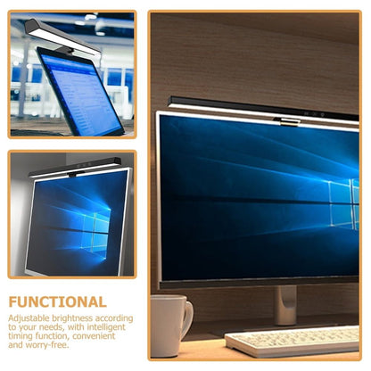 Monitor Lamp Bar, Black, Eye Fatigue Reducing, Intelligent Timing, Durable ABS Acrylic Metal, Home