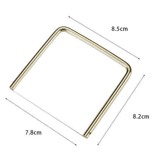 2Pcs Golden Stainless Steel Wire Cheese Cutter with Ergonomic Handle for Home and Hotel Use