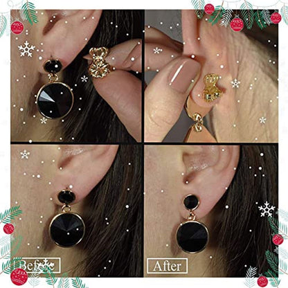 3 Pairs Earring Lifters,Hypoallergenic Earring Backs For Droopy Ears,Adjustable Crown Earring Backs For Heavy Earring