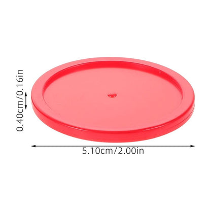 Red Plastic Ice Hockey Training Pucks 6-Pack for Wet Weather and Rainy Day Practice Sessions