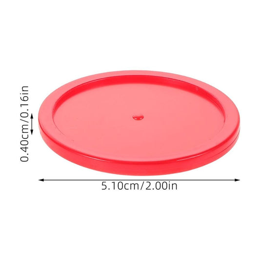 Red Plastic Ice Hockey Training Pucks 6-Pack for Wet Weather and Rainy Day Practice Sessions