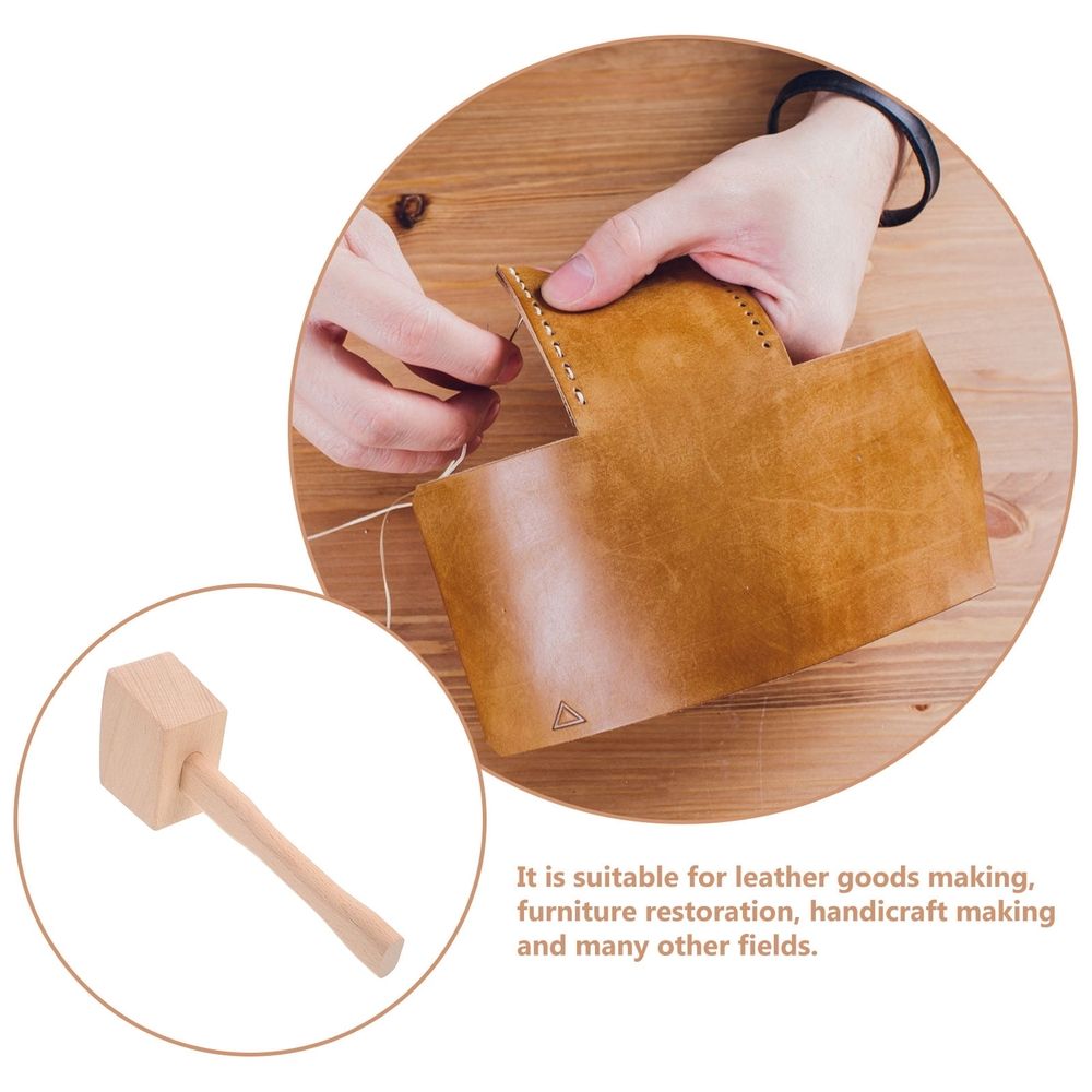 Woodworking Hammer Wooden Mallet Durable Sturdy Leathercraft Use