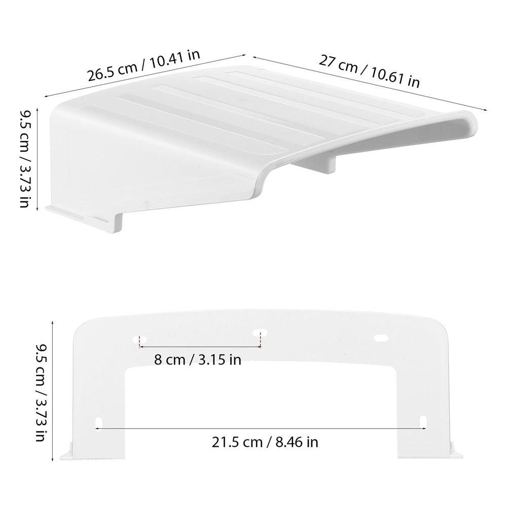 White Plastic Camera Protector Cover Weatherproof Outdoor Rain Shield 3Pcs