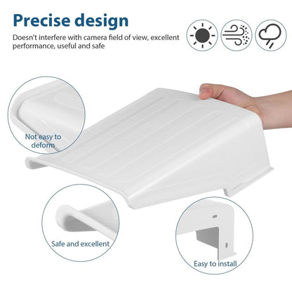 White Plastic Camera Protector Cover Weatherproof Outdoor Rain Shield 3Pcs