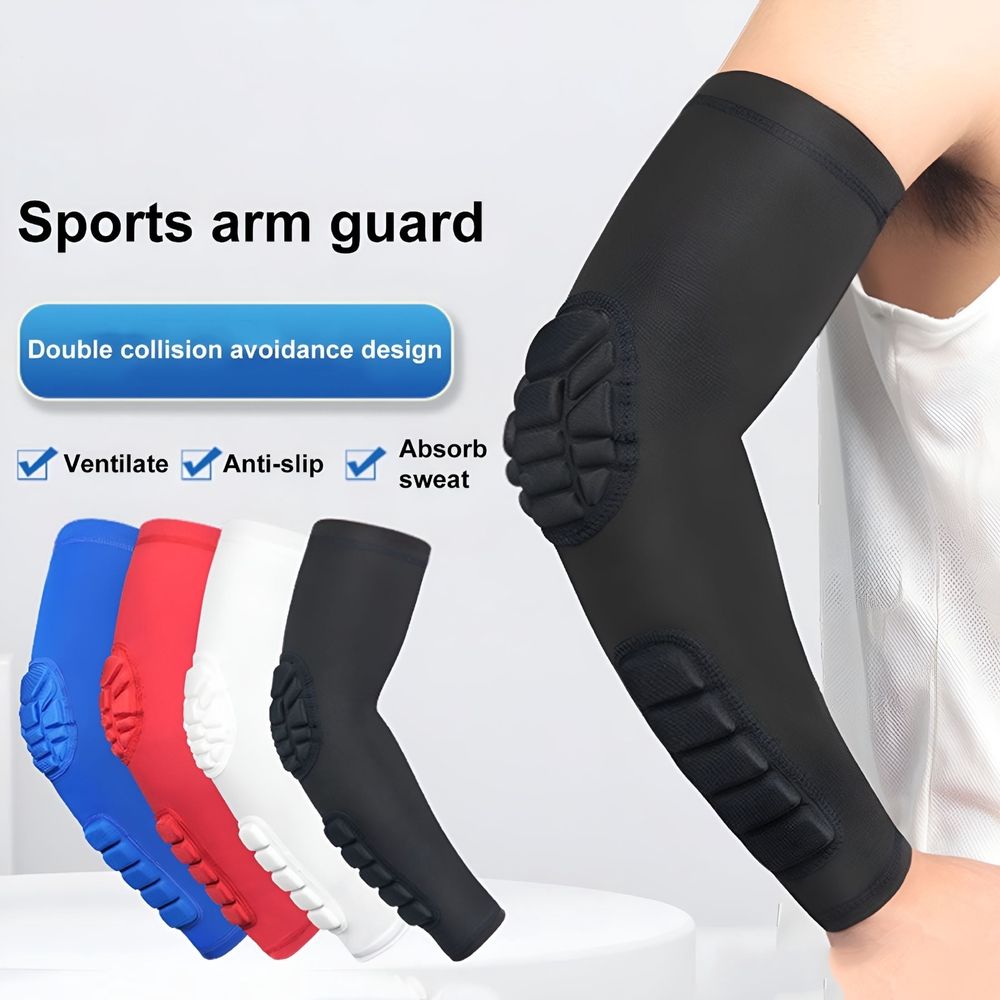 Football Arm Pad, Padded  Forearm Sleeves, Super Soft Breathable Compression Arm Protective Support