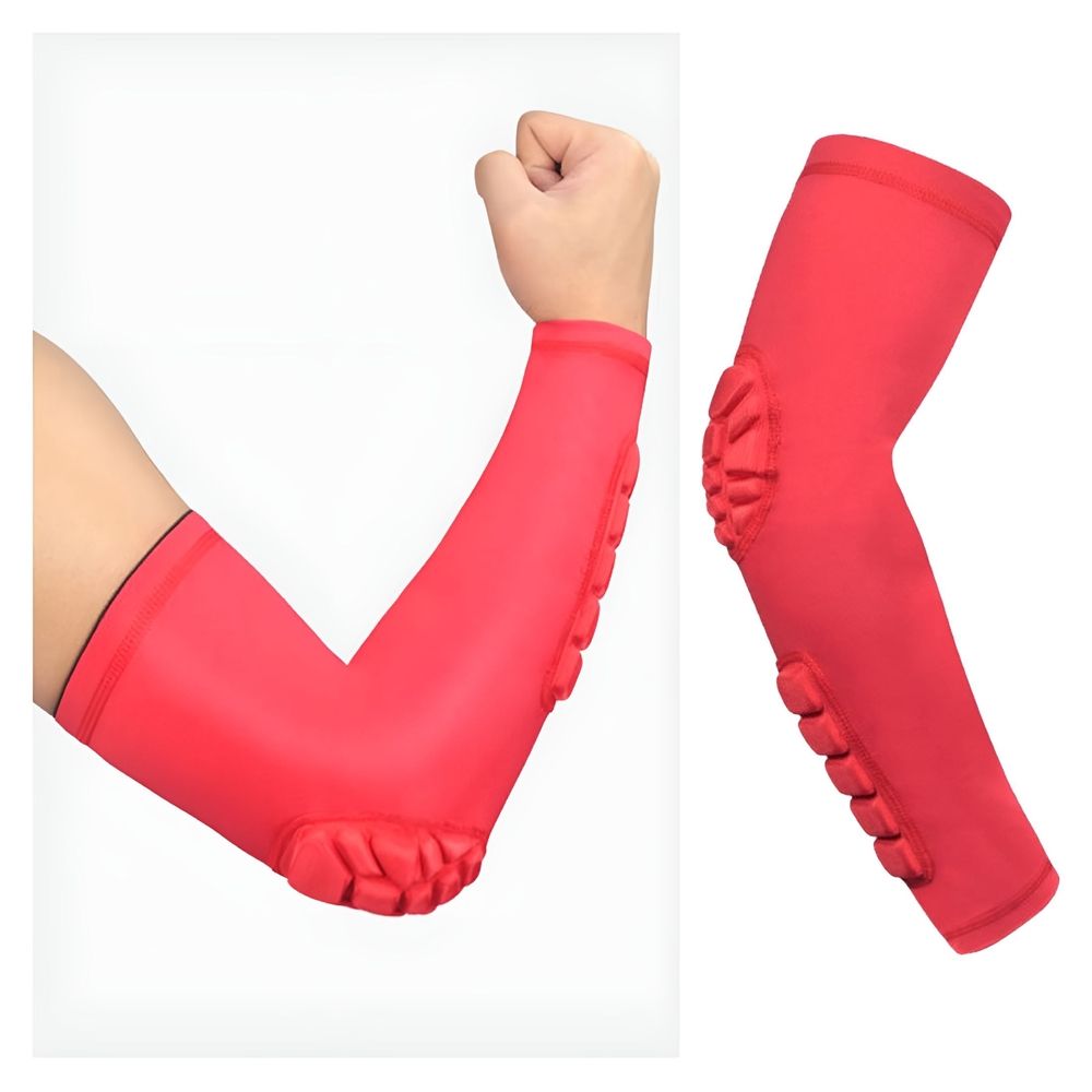 Football Arm Pad, Padded  Forearm Sleeves, Super Soft Breathable Compression Arm Protective Support