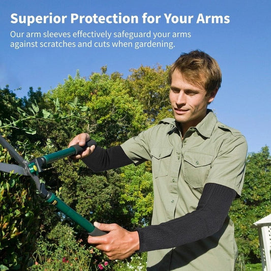 3 Pairs Cut-Resistant Arm Sleeves, 16" Slash-Resistant Arm Protectors, Breathable Arm Protective Covers, Forearm Safety Guards for Gardening Welding