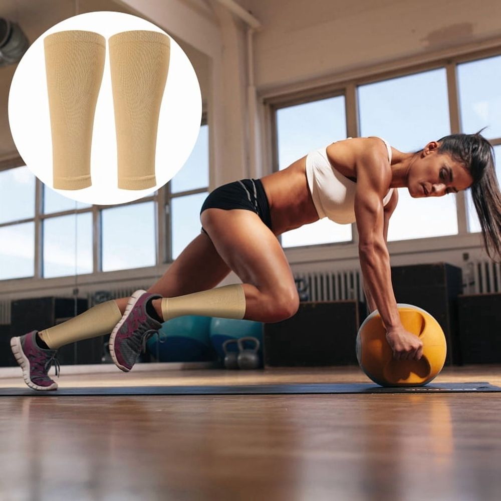 3 Pairs 20-30 mmHg Compression Sleeves - Medical Grade Calf Support for Women & Men Sport, Nurse, Pregnancy, Travel - Varicose Veins, Edema, Post-Surgery Recovery，L (BlackBeigeWhite)