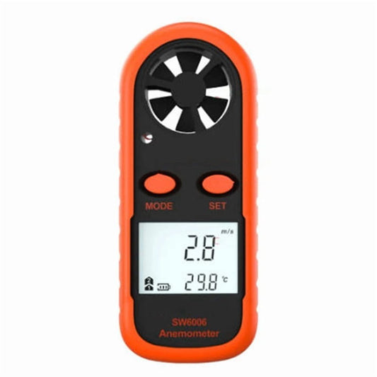 Anemometer Handheld, Light Weight Digital Wind Speed Meter Vane Anemometer Wind Power Temperature Humidity Measurement,1 * Wind speed gauge,As Shown