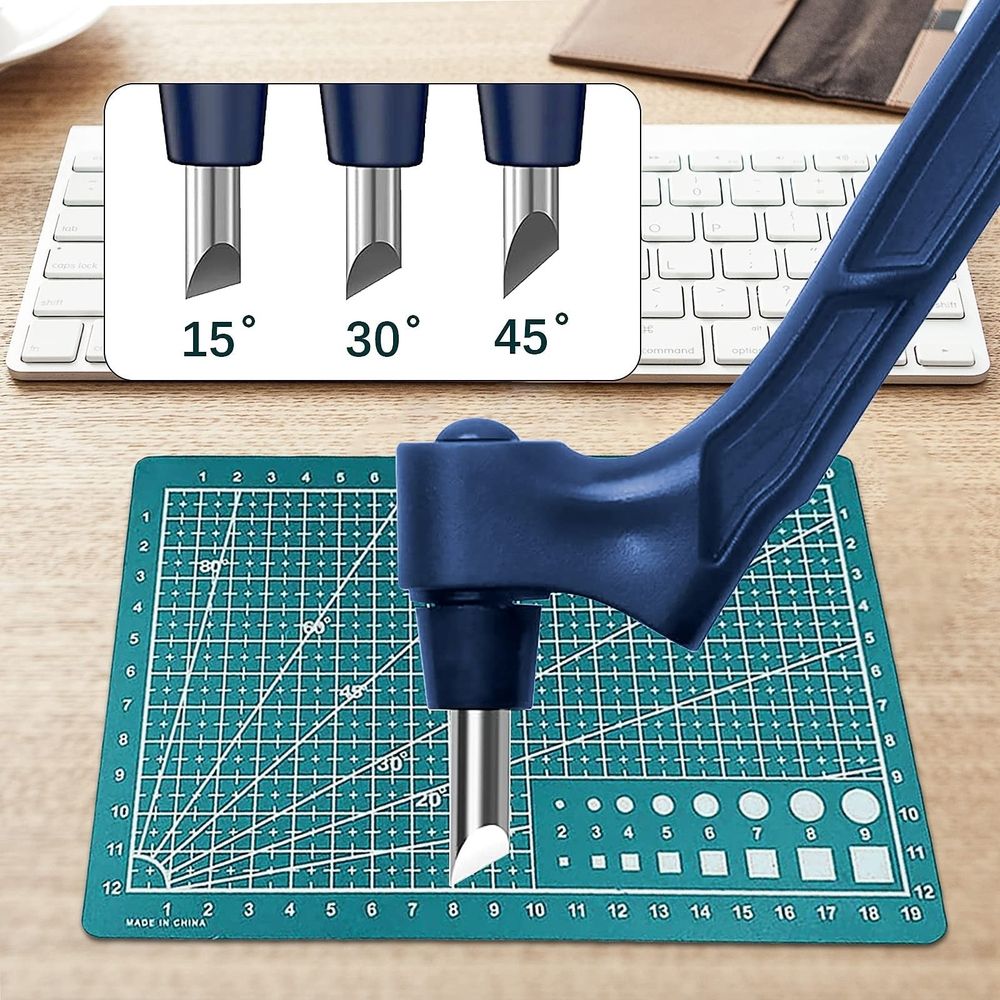.Craft Cutting Tools Pen 360 Rotating Cutting Stainless Steel Craft Handheld Paper Cutting Tool With 3 Cutter Heads For Craft
