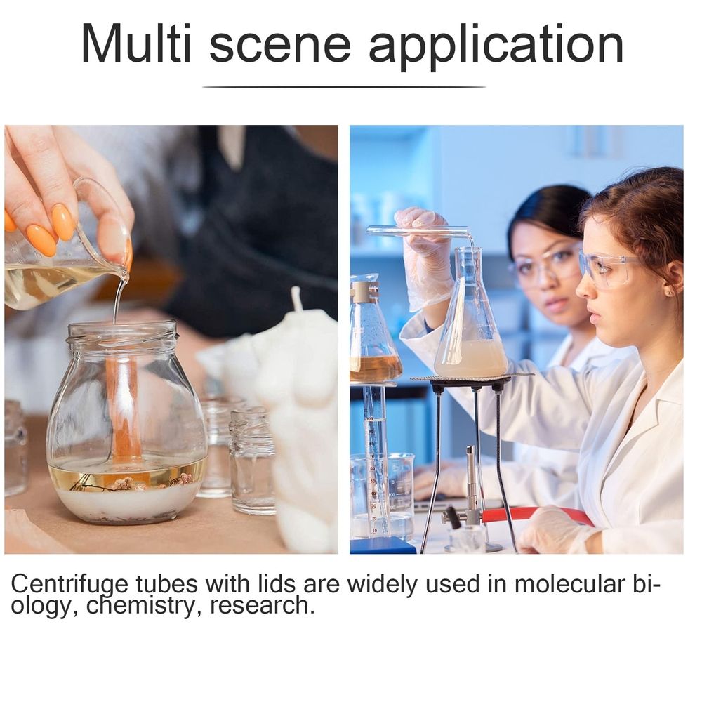 Laboratory PP Centrifuge Tubes with Lids Safe for Experiments 100Pcs