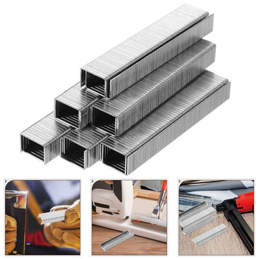 1000 Pieces Small Pneumatic Staples Carbon Steel for Woodworking and Home Use