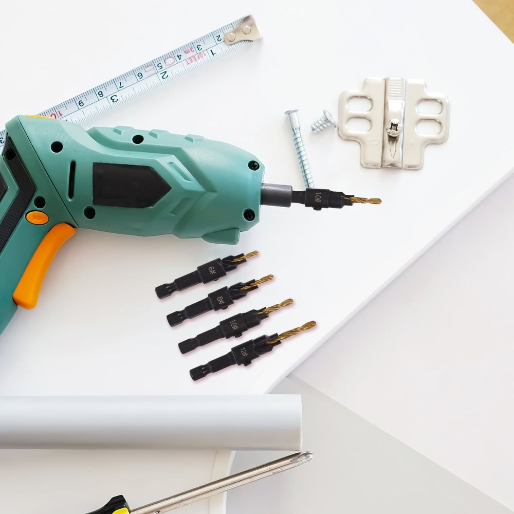 Heat Treated Golden Woodworking Drill Bit Splitter Set for Precise and Efficient Wood Drilling Tasks