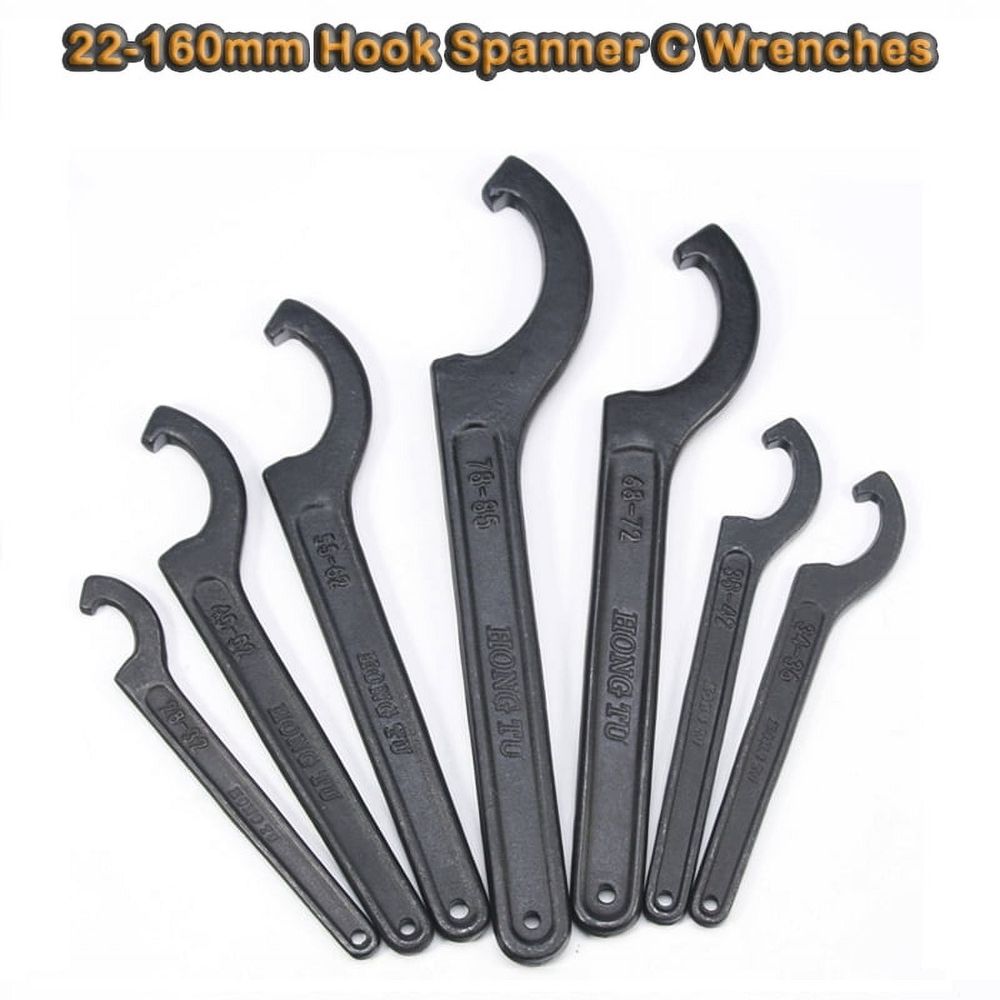 Special Spanner Wrench for Water Meter with Hook Repair Tool Square Black 22MM-160MM