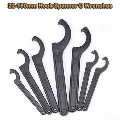Special Spanner Wrench for Water Meter with Hook Repair Tool Square Black 22MM-160MM