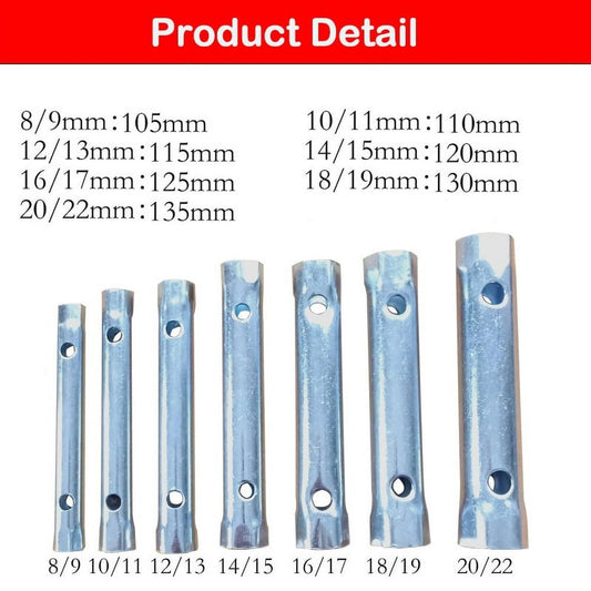 1pcs Hexagonal Hollow Wrench Dual-Ended Socket Plumber Spanner Wrench Hollow Tool Size 8-40mm