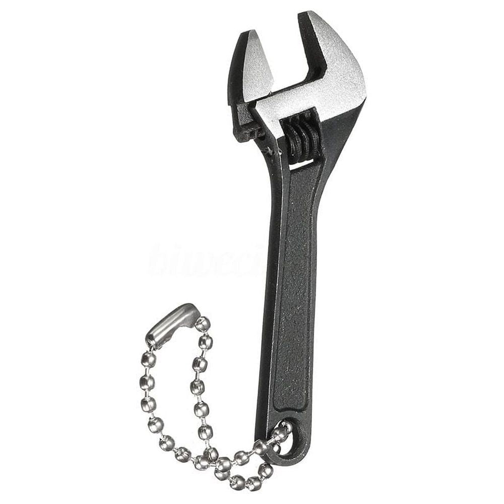 Metal Mini Wrench Adjustable Wrench Pocket Wrench Repair Spanner Hand Tool Black/White
