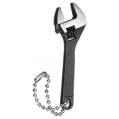 Metal Mini Wrench Adjustable Wrench Pocket Wrench Repair Spanner Hand Tool Black/White