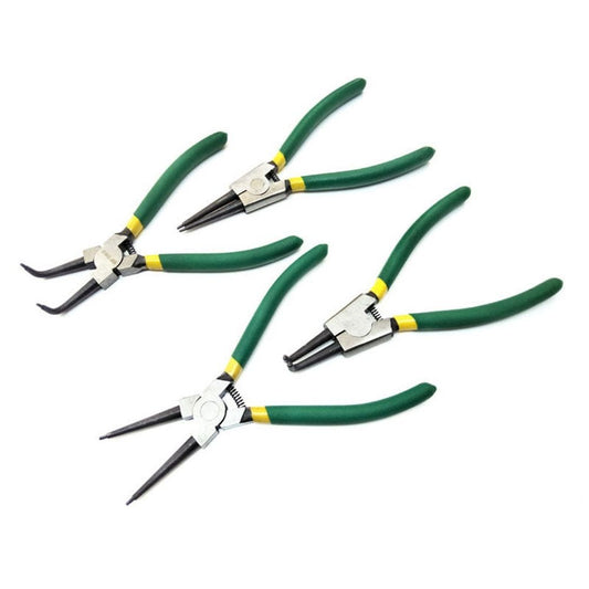 4Pcs 7 Inch Circlip Pliers Internal External Bent Nose Straight Tip Snap Ring