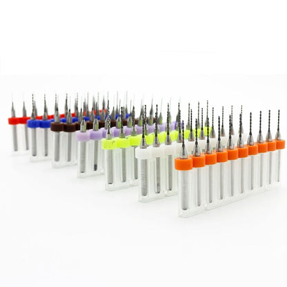 10 Pcs Tungsten Carbide Macro Drill Bits Set Mini Drill Bit for Circuit Boards Drilling 1.2mm Pink