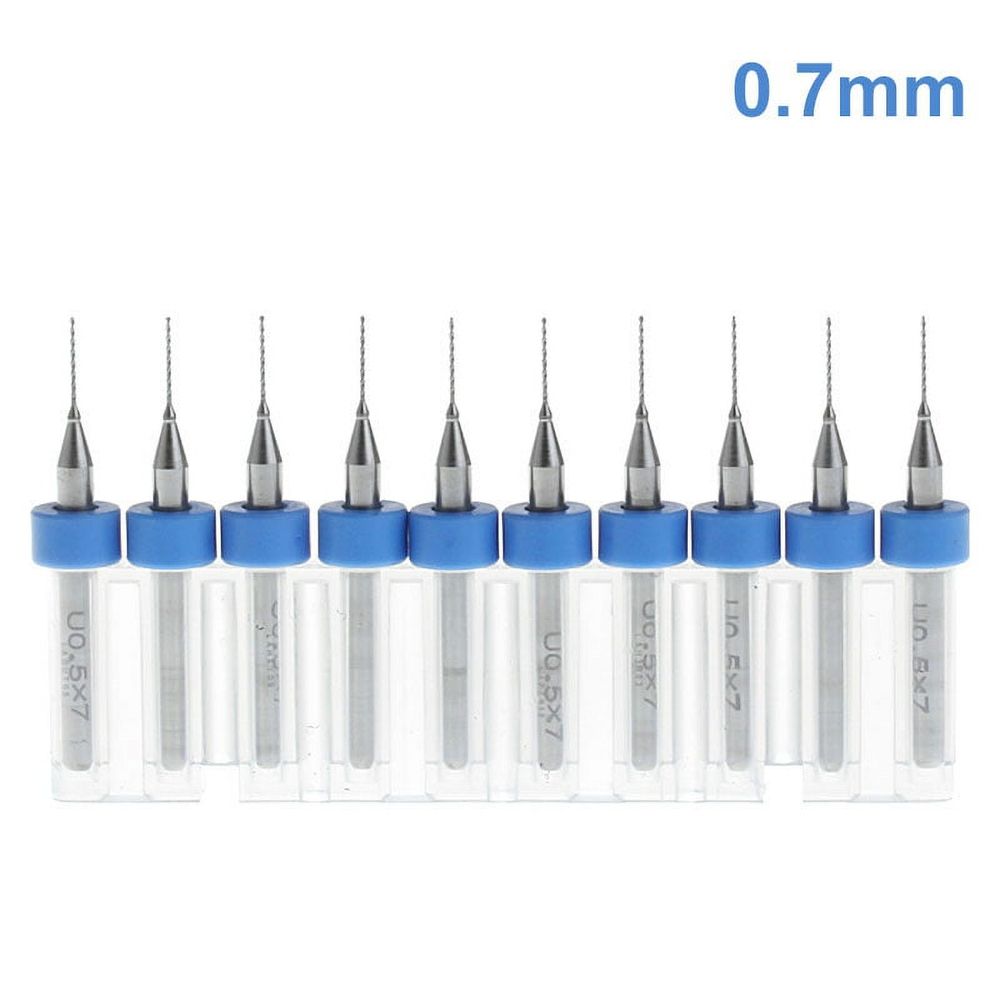 10 Pcs Tungsten Carbide Macro Drill Bits Set Mini Drill Bit for Circuit Boards Drilling 1.2mm Pink