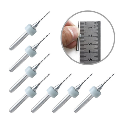 10 Pcs Tungsten Carbide Macro Drill Bits Set Mini Drill Bit for Circuit Boards Drilling 1.2mm Pink