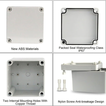 ABS Junction Box Electrical Project Enclosure Box Protection IP67 Waterproof White 110×80×45mm