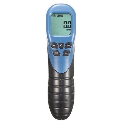 LCD Display Laser Digital Tachometer Automatic Manual Measurement Handheld Gun Type Design Blue