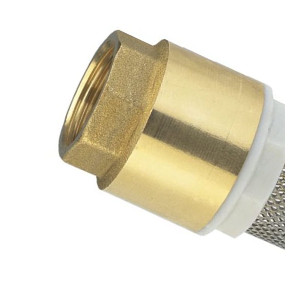 1/2" Brass Vertical Check Valve, Water Pump Bottom Valve with Strainer/Filter, Foot Valve Bottom Valve Gold