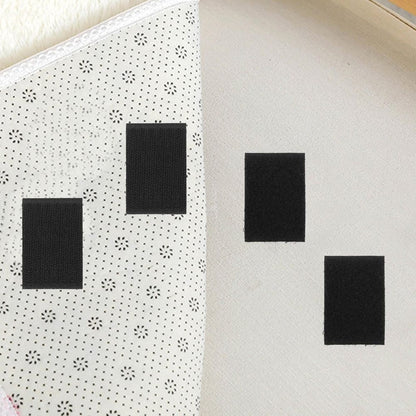 Black Bed Sheet Fixing Tapes Easy Install Strong Adhesive PVC Nylon 50Pairs