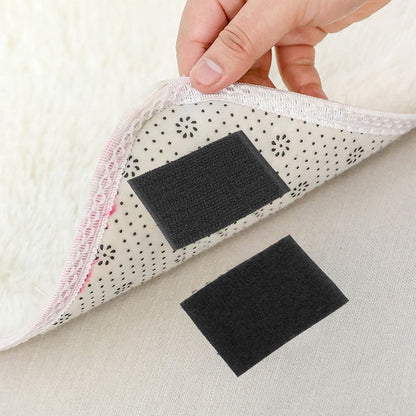 Black Bed Sheet Fixing Tapes Easy Install Strong Adhesive PVC Nylon 50Pairs
