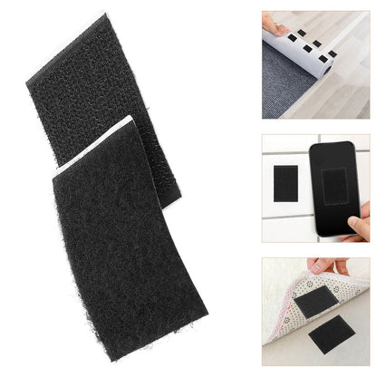 Black Bed Sheet Fixing Tapes Easy Install Strong Adhesive PVC Nylon 50Pairs