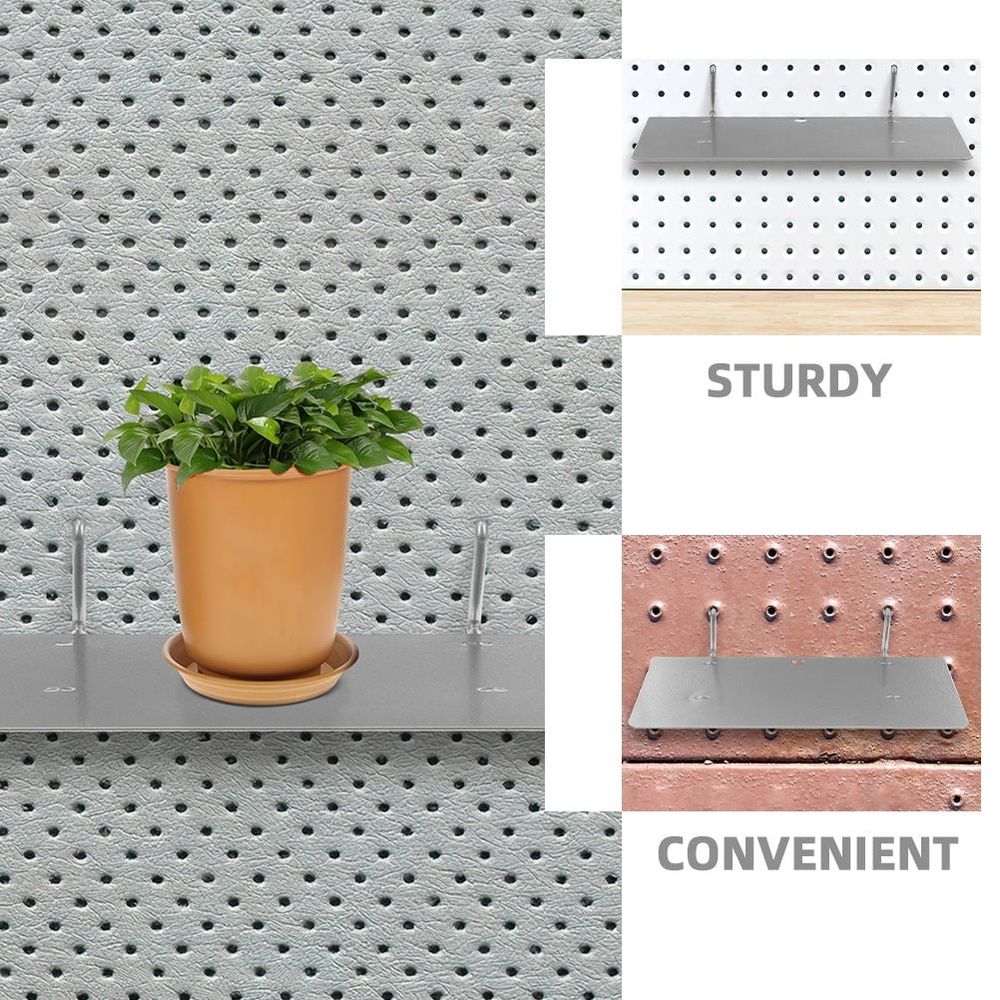 Wall Pegboard Organizer Shelf for Kitchen, Garage, Workshop - Hole Board Storage Solution