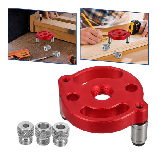 1 Set Drill Punch Guide Locator Pocket Hole Jig Tool Drilling Guide for Woodworking