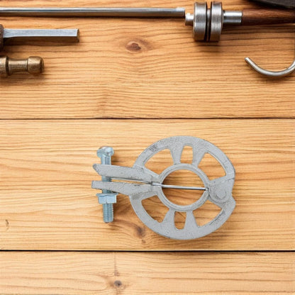 Industrial Scaffold Ring Lock Clamp Plated Silver with High Strength Steel Rosette Accessory