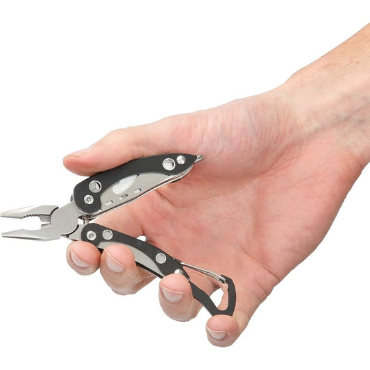 8-in-1 Foldable Multi-Tool with Pliers and Knife, Easy Access Clip, 4.5-Inch Open Length, 3.3-Inch Closed Length(Blue)
