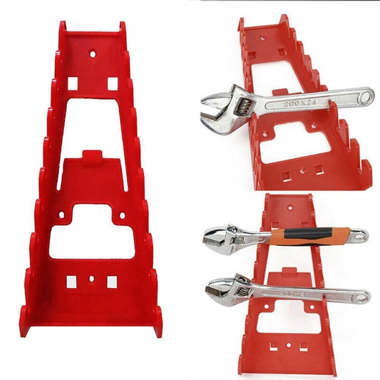 Wrench Organizer Tray,Wrench Holder, Storage Rack Tray Tool Holder Tool Chest Organizer Remove and Store Wrenches Faster Red
