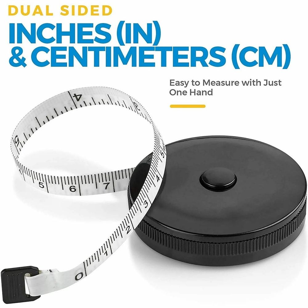 Tape Measure for Body Measuring Tape,(Pack of 2) Dual Sided inch and cm,Portable,Retractable Soft Ruler Tool for Measurements Body Fat,Fitness Sewing Tailor Fabric