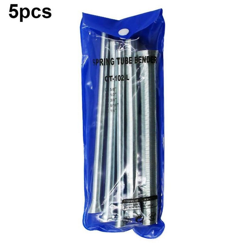 5Pcs Spring Tube Bender Tubing Steel Refrigerant Line Pipe Set Bending Tool