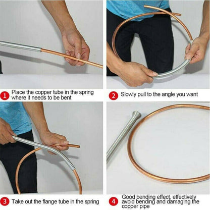 5Pcs Spring Tube Bender Tubing Steel Refrigerant Line Pipe Set Bending Tool