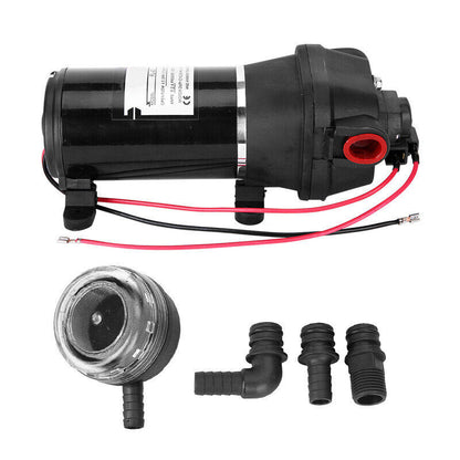 12V Water Pump 17LPM High Pressure Self-Priming for Caravan Camping Boat Marine