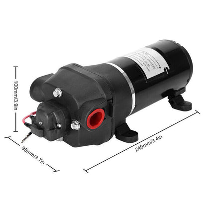 12V Water Pump 17LPM High Pressure Self-Priming for Caravan Camping Boat Marine