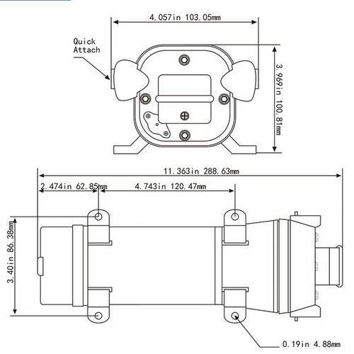 High Pressure Water Pump 45PSI for Camping Caravan Garden Caravan Boat Marine